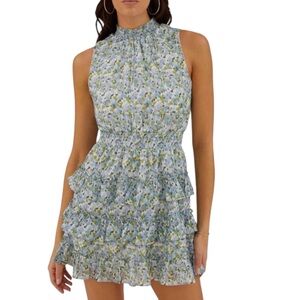 Rachel Parcell Floral Ruffle Mini Dress Size Medium